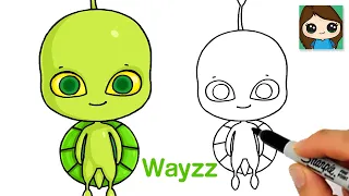 How to Draw Wayzz Turtle Kwami 🐢 Miraculous Ladybug
