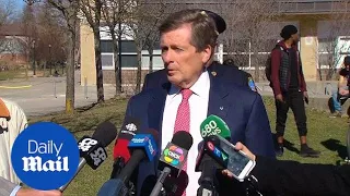 Toronto Mayor hold press conference after deadly van attack - Daily Mail