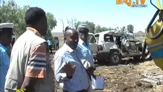 Eritrean Car Crash between Bus and Land Cruiser on 30 April 2015 in Halhale