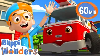 Blippi meets Frankie the Firetruck | NEW ! | Blippi Wonders Educational Videos for Kids