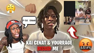 KAI CENAT AND YOURRAGE REACTED TO ME & DISSED! ITS BEEF🤬👊🏽 (MUST WATCH)