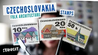 Czechoslovakia Folk Architecture Stamps (#philately)(#stamps)