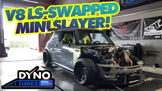 V8 LS Powered Mini Cooper Drift Car Makes ALL THE NOISE On Our Dyno | DYNO TIMES
