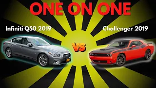 Dodge Challenger 2019 vs Infinity Q50 2019 Drag Race