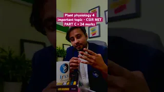 PLANT PHYSIOLOGY | IMPORTANT TOPICS | CSIR NET JRF EXAM 2024 | IFAS