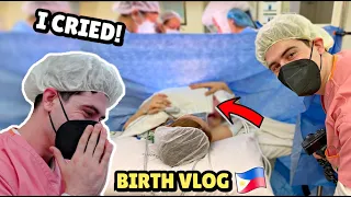 Our EMOTIONAL "BIRTH VLOG" 🇵🇭 I Cried  😭 (Im a FATHER Now)