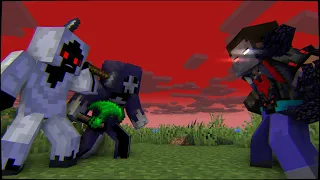 Entity 303 and Dreadlord vs Herobrine - Minecraft Fight Animation