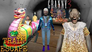 Granny 3 Dragon 🐉 Train Escape Gameplay | Granny Grandpa chale Mela Ghumne 😂n