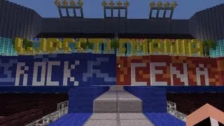 Wrestlemania 28 Arena Tour ft. Rock/Cena! (Minecraft Creative)