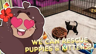 Wait - We Can Rescue PUPPIES & KITTENS Now?! 🐶🩹 Animal Shelter Simulator • #13