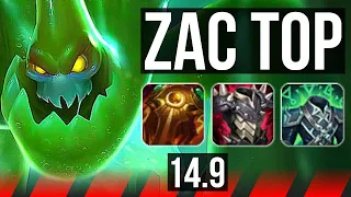 ZAC vs RENEKTON (TOP) | 12/0/11, Legendary, 1200+ games | KR Master | 14.9