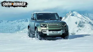 The Land Rover Defender Off-Road In SNOWRUNNER #snowrunner #offroading #gameplay #viral #topvideos