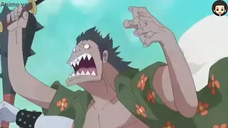 Luffy Uses Conquer haki in Fishman island [ One Piece Ep- 554 ] ( english sub )