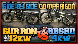 BBSHD vs Sur Ron, Side by side comparison video