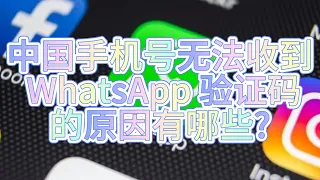 中国手机号无法收到 WhatsApp 验证码的原因有哪些#whatsapp中国手机号验证#whatsapp国内收不到验证码#whatsapp验证码收不到