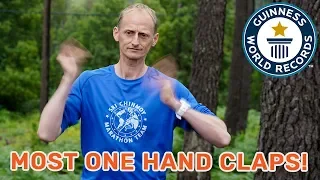 Most alternate one-handed claps in one minute - Guinness World Records