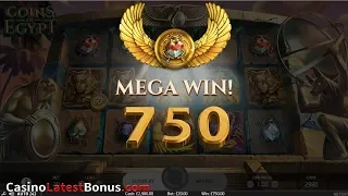 Coins of Egypt from NetEnt (FREESPINS, BONUSES, BIGWIN, MEGAWIN, SUPERBIGWIN)