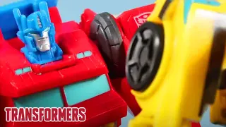 Transformers: Stop Motion | Optimus Prime VS Bumblebee | Kinderfilme | Transformers Deutsch