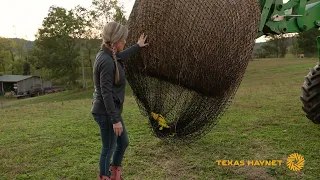 How To Use a Round Bale Hay Net with the Tarter Cradle Bale Feeder