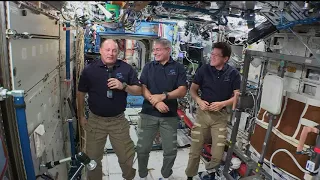 Space Station Crew Members Discuss Life in Space with the Media