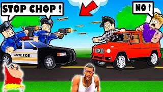 CHOP AND FRANKLIN BECAME SUPECAR TAXI DRIVERS IN ROBLOX | Roblox Shinchan