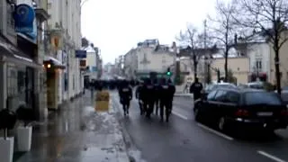 Les supporters Nantais dans les rues de Laval