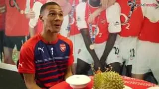 Arsenal stars fall for durian fruit prank!