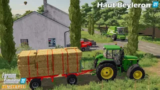 Farming Simulator 22🔸Haut-Beyleron #01🔸Starting from Scratch. Harvesting Canola & Oat. Baling Straw