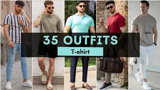 35 T-shirt Outfit Ideas For Men 2022 | Men's Fashion | SUMMER 2022