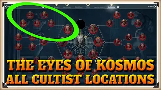 Assassin's Creed Odyssey All EYES OF KOSMOS Cultist Locations - One Head Down Trophy / Achievement