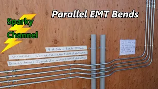 How To Make Parallel EMT Bends with 4 Point Saddle Bends and 90° Stubs