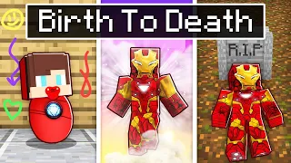 Maizen BIRTH to DEATH of IRON MAN in Minecraft!(JJ and Mikey TV)