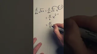 derivative of sqrt(2x) with the power rule