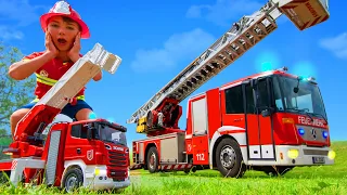 Funny Stories for Kids with a Real Fire Truck