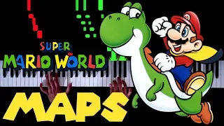 Super Mario World - Map Theme Medley - Piano|Synthesia