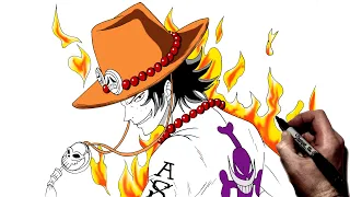 How To Draw Ace | Step By Step | One Piece