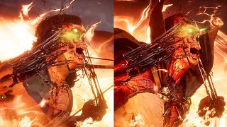 MK11 Rambo VS All DLC Real Victory Poses (Side by Side Comparison)