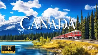 FLYING OVER CANADA (4K Video UHD) - Relaxing Music With Stunning Beautiful Nature For Stress Relief