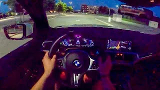 2021 BMW 330e - POV Night Drive (Binaural Audio)