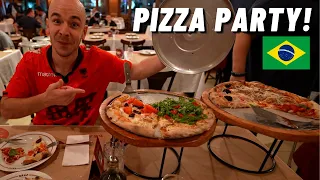 Can't believe we found the WORLD's BEST PIZZA in BRAZIL! 🇧🇷