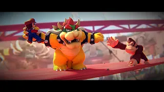 Mario vs DK but Bowser destroys both of them - Funny Animation