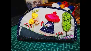 Японский пэчворк. Проба стежка.#japanese_patchwork