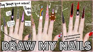 Subscribers Draw My Nail Designs (episode 3)