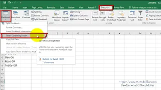 Quickly Open Containing Folder Or Directory Of Current Workbook In Excel