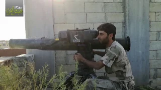 FSA fighters hit a group of regime infantry in Hama. 2017/04/24. Northern Hama, Syria.