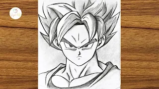 How To Draw Goku Super Saiyan blue || Easy drawing ideas for beginners || Beginners drawing