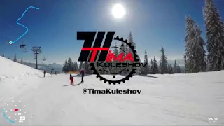 TimaKuleshov ski speed 65+km/h Bukovel 5 years