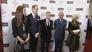 Gary Barlow performs for Kate Middleton and Prince William