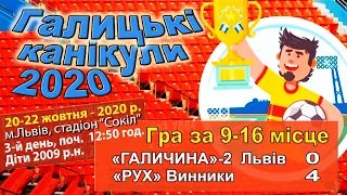 "Галичина"2 - "Рух" Винники 0:4 (0:2) 2009 р.н. Галицькі канікули 2020. 22.Х.2020 р.