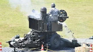 航空自衛隊　大滝根山分屯基地開庁祭　創設62周年　VADS　20mm対空機関砲（改）　2018年